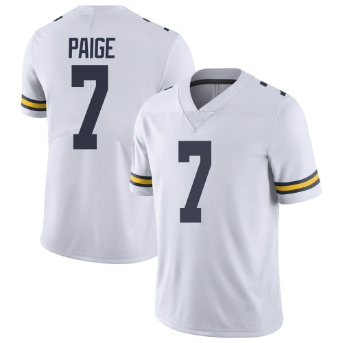 Makari Paige Michigan Wolverines Men's NCAA #7 White Limited Brand Jordan College Stitched Football Jersey GBN0354ZH